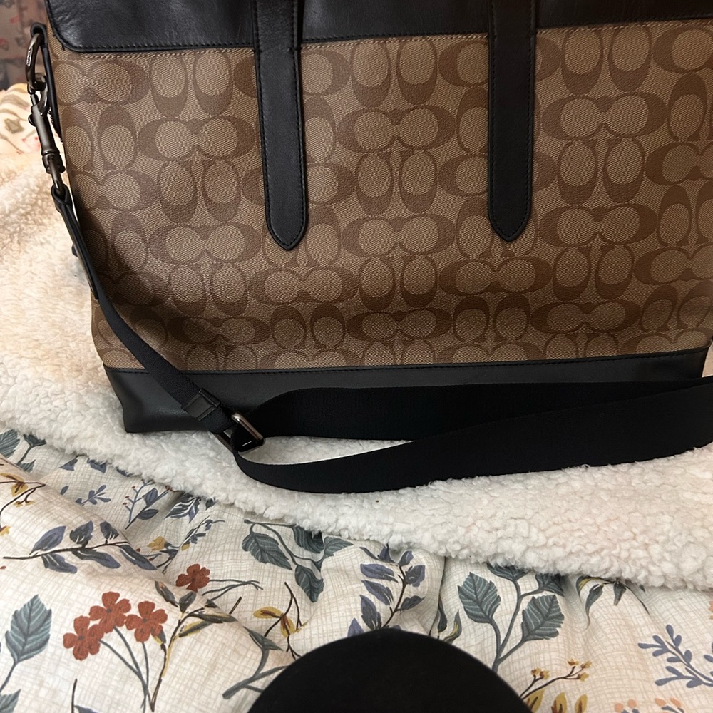 Coach Black and Tan Laptop Bag - Picture 2 of 8